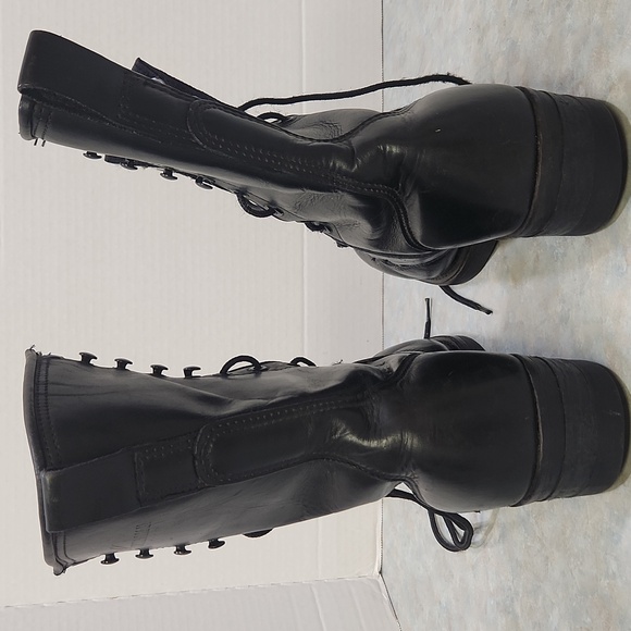 Biltrite Steel Toe Black Lace-Up Combat Boots